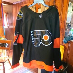 Black and Orange Hockey Jersey.  41-5